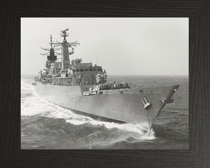 HMS Boxer (F92) Royal Navy Type 22 Frigate In Black and White Photo Print Wall Art Decor Posters, Prints, & Visual Artwork Hampshire Prints 10 x 8 Black Frame No