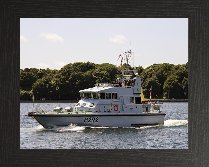 HMS Charger (P292) Photo Print - Entering Kiel Harbour 2022 - Royal Navy Archer Class Patrol Vessel Posters, Prints, & Visual Artwork Hampshire Prints 10 x 8 Black Frame No