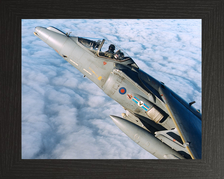 RAF Harrier GR7 Jet Cockpit Closeup Photo Print - Royal Air Force Aircraft Posters, Prints, & Visual Artwork Hampshire Prints 10 x 8 Black Frame No
