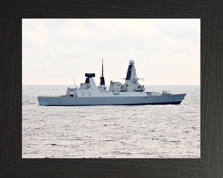 HMS Dauntless (D33) Royal Navy Type 45 Destroyer High Starboard Beam Photo Print Wall Art Decor Posters, Prints, & Visual Artwork Hampshire Prints 10 x 8 Black Frame No