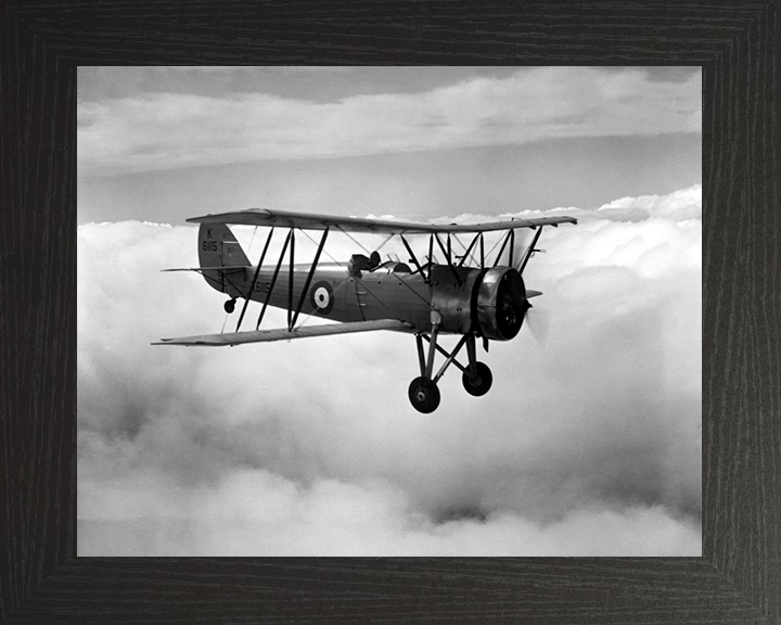 RAF Avro Type 621 Tutor in Flight Photo Print - Royal Air Force Aircraft Hampshire Prints 10 x 8 Black Frame No
