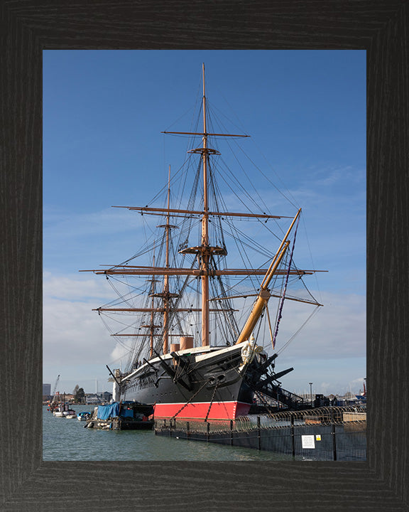 HMS Warrior Berthed at the Hard Portsmouth Photo Print or Framed Print - Hampshire Prints