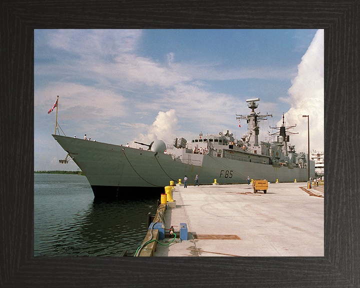 HMS Cumberland (F85) Photo Print - Florida 1993 - Royal Navy Type 22 Frigate Hampshire Prints 10 x 8 Black Frame No
