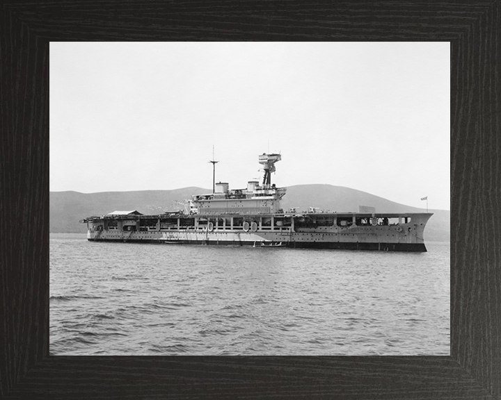 HMS Eagle (94) Royal Navy Eagle Class Aircraft Carrier Starboard Side Photo Print Wall Art Decor Posters, Prints, & Visual Artwork Hampshire Prints 10 x 8 Black Frame No
