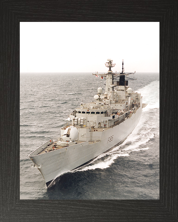HMS Cumberland (F85) Royal Navy Type 22 Frigate Port Bow Portrait Photo Print Wall Art Decor Posters, Prints, & Visual Artwork Hampshire Prints 10 x 8 Black Frame No