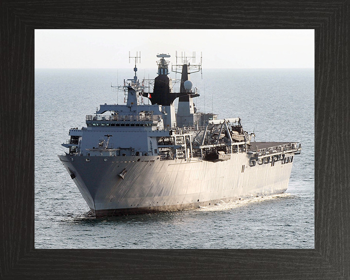 HMS Bulwark (L15) Photo Print - At Sea 2007 - Royal Navy Albion Class Amphibious Ship Posters, Prints, & Visual Artwork Hampshire Prints 10 x 8 Black Frame No