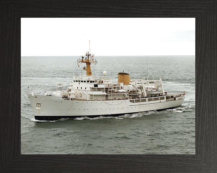 HMS Herald (H138) Photo Print - At Sea - Royal Navy Hecla Class Survey Vessel