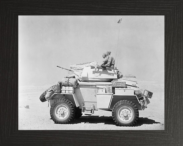 Humber Mk III Armoured Car Photo Print - British Army Vehicle Hampshire Prints 10 x 8 Black Frame No