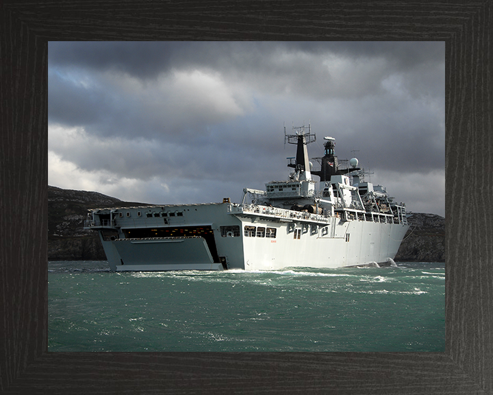 HMS Bulwark (L15) Photo Print - EX Joint Warrior 2008 - Royal Navy Albion Class Amphibious Ship Posters, Prints, & Visual Artwork Hampshire Prints 10 x 8 Black Frame No