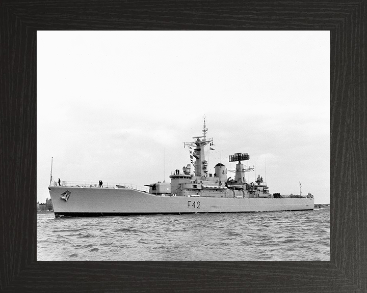 HMS Phoebe (F42) Photo Print - Entering Portsmouth 1973 - Royal Navy Leander Class Frigate