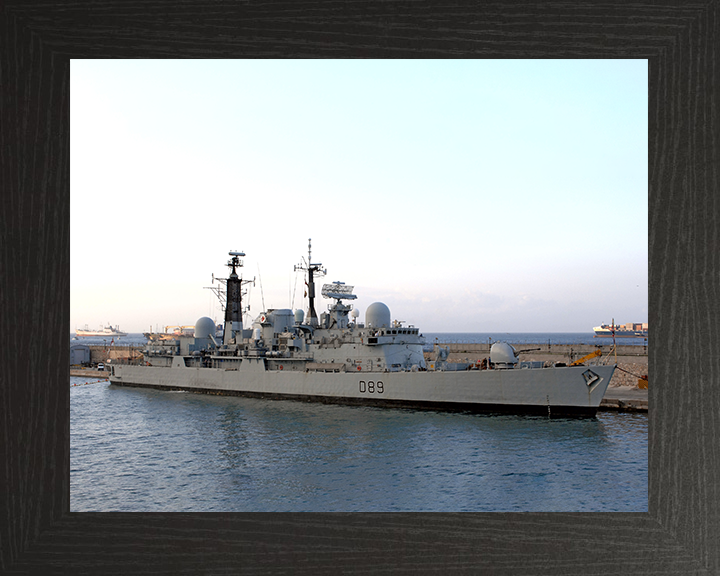 HMS Exeter (D89) Photo Print - Gibraltar 2007 - Royal Navy Type 42 Destroyer Posters, Prints, & Visual Artwork Hampshire Prints 10 x 8 Black Frame No