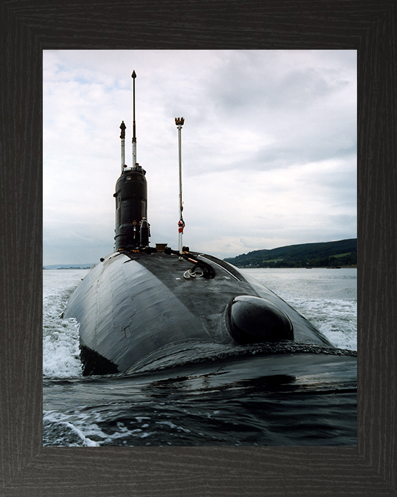 HMS Torbay (S90) Photo Print - Clyde 1993 - Royal Navy Trafalgar Class Submarine Hampshire Prints 10 x 8 Black Frame No