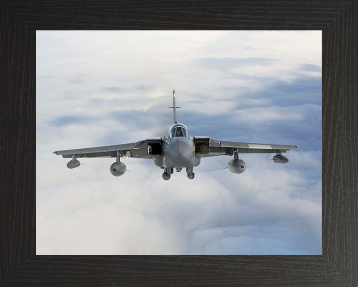 RAF Tornado GR4 Jet in Flight Front On Photo Print - Royal Air Force Aircraft Posters, Prints, & Visual Artwork Hampshire Prints 10 x 8 Black Frame No