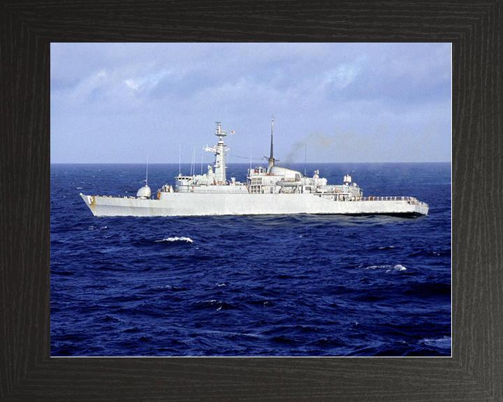 HMS Ambuscade (F172) Royal Navy Type 21 Frigate Underway Photo Print Wall Art Naval Decor Posters, Prints, & Visual Artwork Hampshire Prints 10 x 8 Black Frame No