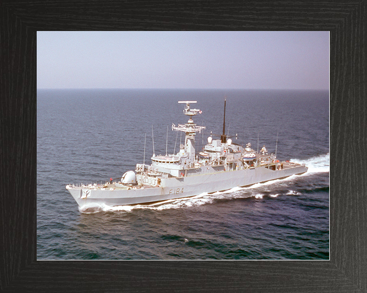 HMS Ardent (F184) Royal Navy Type 21 Frigate High Port Side View Photo Print Wall Art Decor Posters, Prints, & Visual Artwork Hampshire Prints 10 x 8 Black Frame No