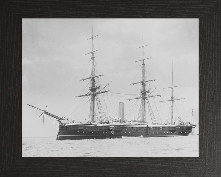 HMS Curacoa (1878) Royal Navy Comus Class Corvette Port Side Photo Print Wall Art Decor Posters, Prints, & Visual Artwork Hampshire Prints 10 x 8 Black Frame No