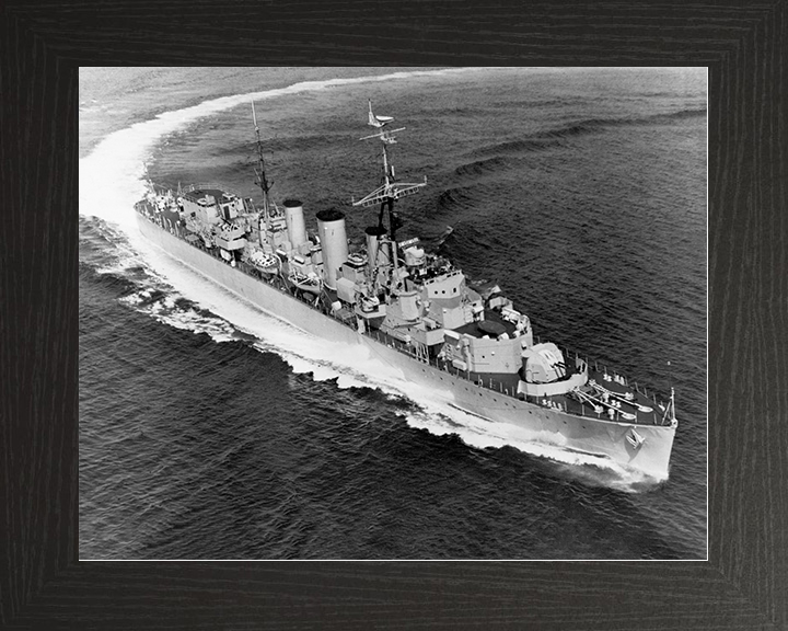 HMS Apollo (M01) Royal Navy Abdiel Class Minelayer At Sea Warship Photo Print Wall Art Decor Posters, Prints, & Visual Artwork Hampshire Prints 10 x 8 Black Frame No