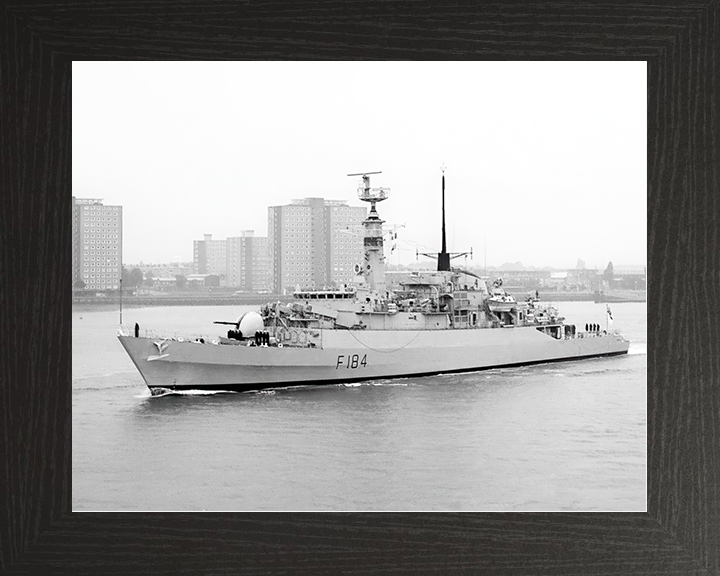 HMS Ardent (F184) Royal Navy Type 21 Frigate Leaving Portsmouth Photo Print Wall Art Decor Posters, Prints, & Visual Artwork Hampshire Prints 10 x 8 Black Frame No