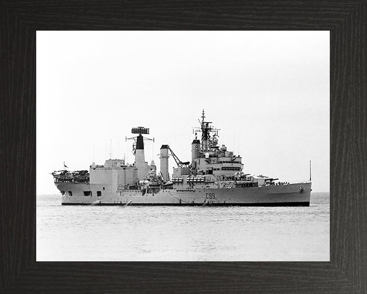 HMS Blake (C99) Royal Navy Tiger Class Light Cruiser Entering Harbour Photo Print Wall Art Decor Posters, Prints, & Visual Artwork Hampshire Prints 10 x 8 Black Frame No