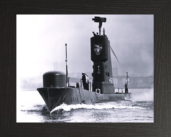 HMS Aeneas (S72) Photo Print - Paying Off 1972 - Royal Navy Amphion Class Submarine