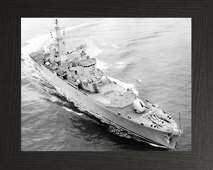 HMS Bristol (D23) Royal Navy Type 82 Destroyer Turning to Port Photo Print Wall Art Naval Decor Posters, Prints, & Visual Artwork Hampshire Prints 10 x 8 Black Frame No