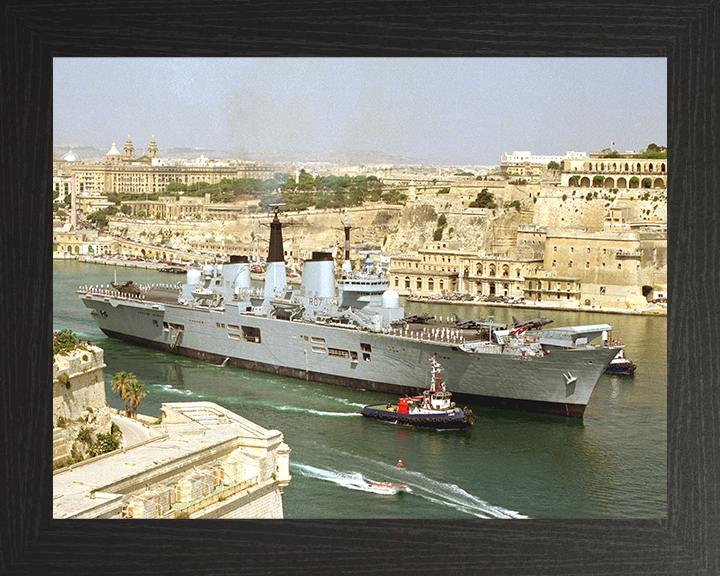 HMS Ark Royal (R07) Photo Print - Malta 1994 - Royal Navy Invincible Class Aircraft Carrier