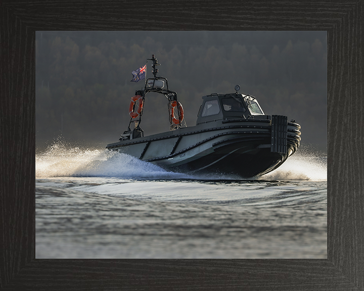 Royal Marines Combat Support Boat (CSB) Photo Print - 47 Commando Hampshire Prints 10 x 8 Black Frame No
