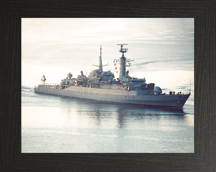HMS Arrow (F173) Royal Navy Type 21 Frigate High Starboard View Photo Print Wall Art Decor Posters, Prints, & Visual Artwork Hampshire Prints 10 x 8 Black Frame No