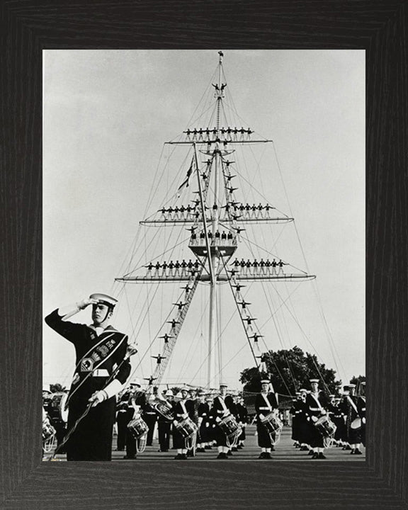 HMS Ganges mast manning 1960's Photo Print or Framed Photo Print - Hampshire Prints