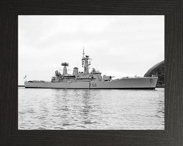 HMS Argonaut (F56) Royal Navy Leander Class Frigate Plymouth sound 1969 Photo Print Wall Art Decor Posters, Prints, & Visual Artwork Hampshire Prints 10 x 8 Black Frame No