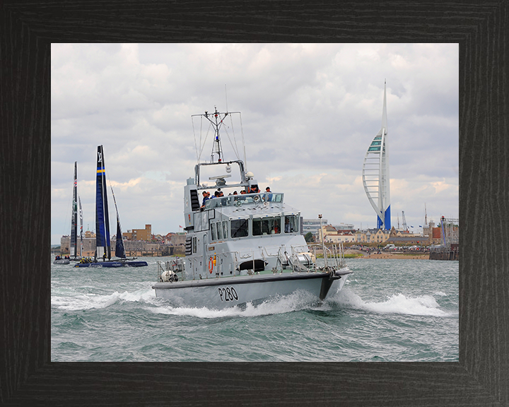 HMS Dasher (P280) Photo Print - Southsea 2015 - Royal Navy Archer Class P2000 Patrol Vessel Posters, Prints, & Visual Artwork Hampshire Prints 10 x 8 Black Frame No