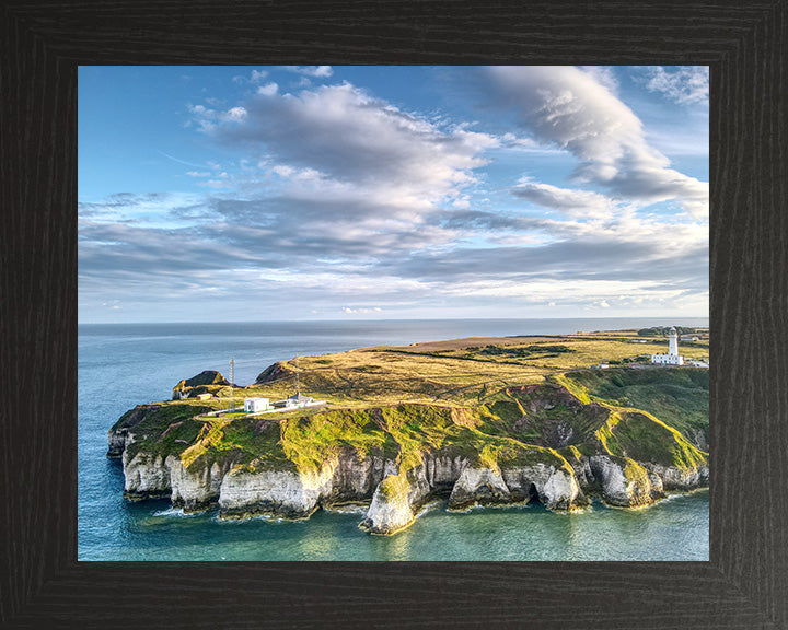 Flamborough Head Lighthouse Yorkshire from above Photo Print - Canvas - Framed Photo Print - Hampshire Prints