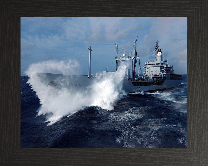 RFA Grey Rover (A269) Photo Print - At Sea 2006 - Royal Fleet Auxiliary Rover Class Tanker Posters, Prints, & Visual Artwork Hampshire Prints 10 x 8 Black Frame No