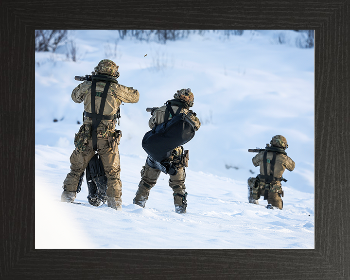 Royal Marines beach assault live firing Photo Print 30 Commando Wall Art Military Decor UK Poster Posters, Prints, & Visual Artwork Hampshire Prints 10 x 8 Black Frame No