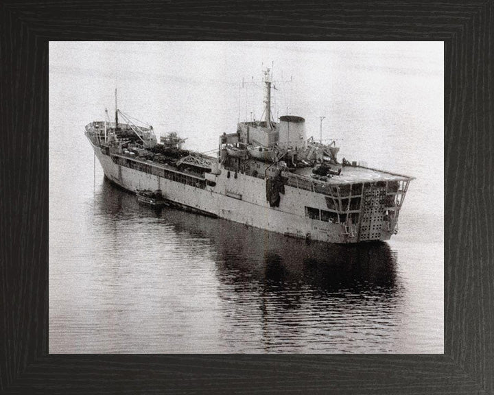 RFA Sir Lancelot (L3029) Photo Print - Port Quarter View - Royal Fleet Auxiliary Round Table Class Ship Hampshire Prints 10 x 8 Black Frame No