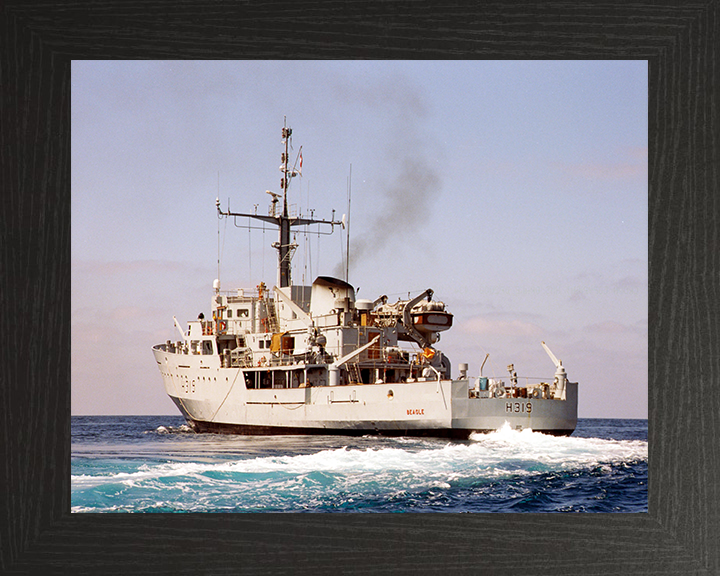 HMS Beagle (H319) Photo Print - At Sea 1999 - Royal Navy Bulldog Class Survey Vessel
