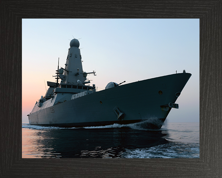 HMS Dragon (D35) Royal Navy Type 45 Destroyer Operation Kipion 2013 Photo Print Wall Art Decor Posters, Prints, & Visual Artwork Hampshire Prints 10 x 8 Black Frame No