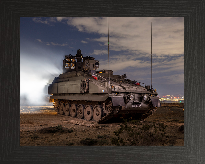 British Army Stormer combat vehicle With Starstreak Photo Print Wall Art Military Poster Posters, Prints, & Visual Artwork Hampshire Prints 10 x 8 Black Frame No