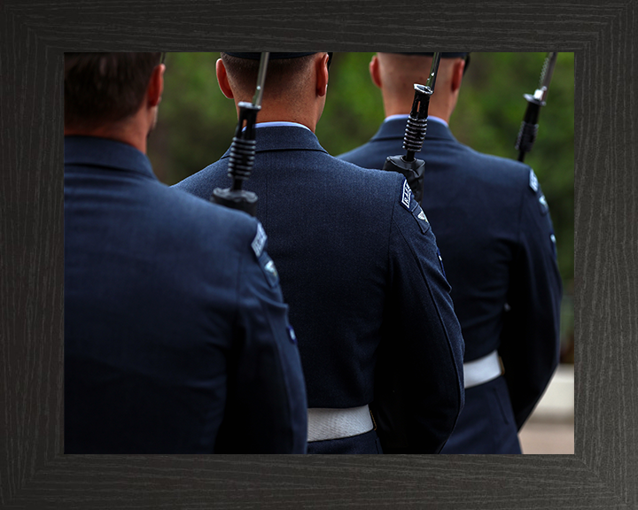RAF Regiment on Parade Photo Print - Royal Air Force Hampshire Prints 10 x 8 Black Frame No