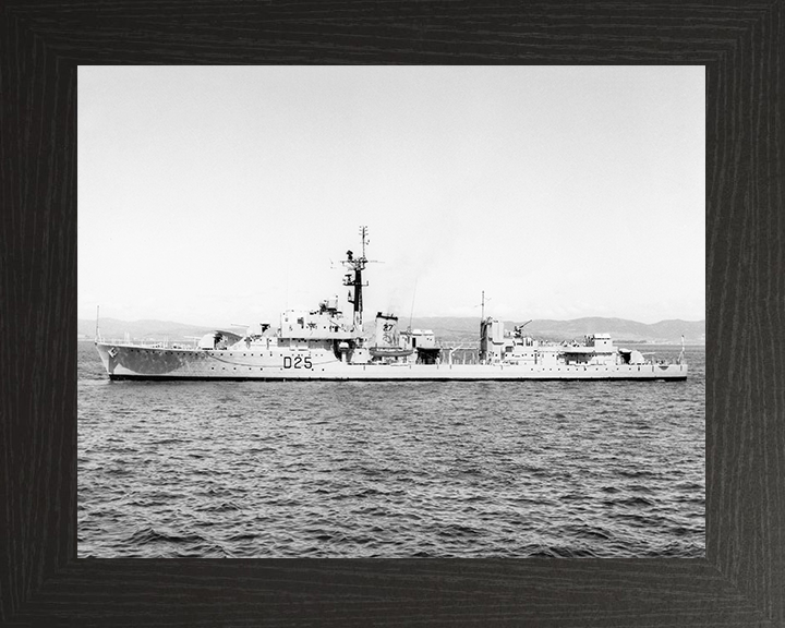HMS Carysfort (D25) Royal Navy C Class Destroyer Port Side View Photo Print Wall Art Decor Posters, Prints, & Visual Artwork Hampshire Prints 10 x 8 Black Frame No