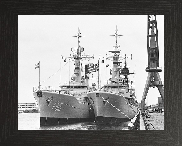 HMS Ariadne (F72) Royal Navy Leander Class Frigate Amsterdam 1979 Photo Print Wall Art Decor Posters, Prints, & Visual Artwork Hampshire Prints 10 x 8 Black Frame No