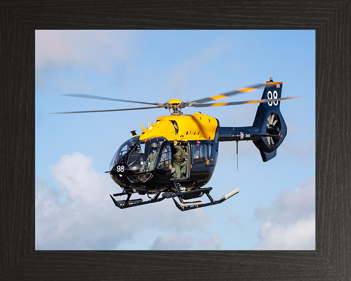 RAF Jupiter Helicopter in flight Photo Print - Royal Air Force Aircraft Hampshire Prints 10 x 8 Black Frame No