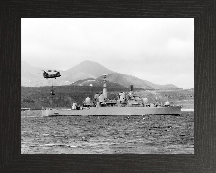 HMS Bristol (D23) Royal Navy Type 82 Destroyer Falklands Photo Print Wall Art Decor Posters, Prints, & Visual Artwork Hampshire Prints 10 x 8 Black Frame No