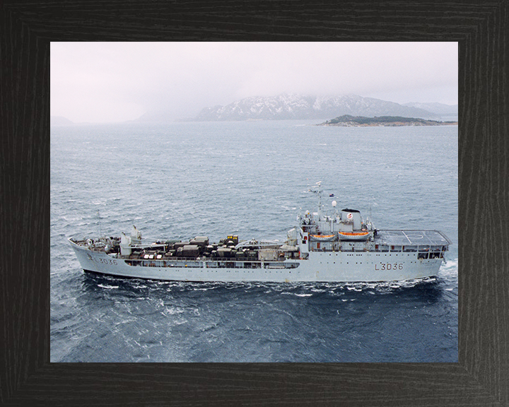 RFA Sir Percivale (L3036) Photo Print - Underway - Royal Fleet Auxiliary Round Table Class Ship Posters, Prints, & Visual Artwork Hampshire Prints 10 x 8 Black Frame No