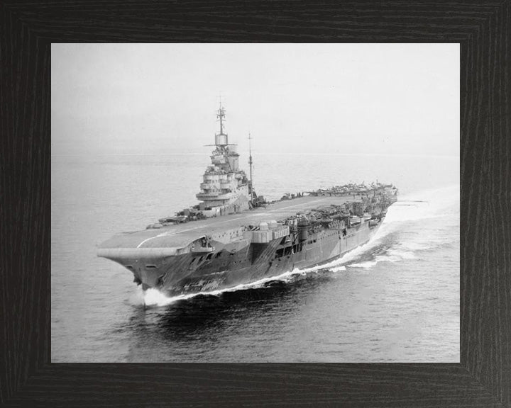 HMS Indomitable (92) Royal Navy Modified Illustrious class aircraft carrier Photo Print or Framed Print - Hampshire Prints