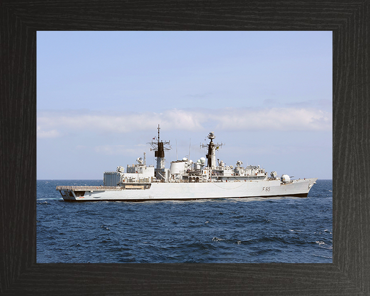 HMS Cumberland (F85) Royal Navy Type 22 Frigate Low Starboard Beam View Photo Print Wall Art Decor Posters, Prints, & Visual Artwork Hampshire Prints 10 x 8 Black Frame No