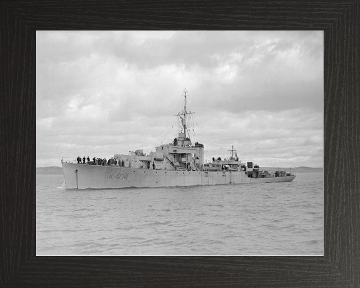 HMS Annan (K404) Royal Navy River Class Frigate Port Side View Photo Print Wall Art Decor Posters, Prints, & Visual Artwork Hampshire Prints 10 x 8 Black Frame No