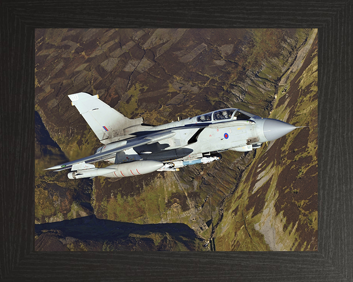 RAF Tornado GR4 Jet in Flight Oct 2012 Photo Print - Royal Air Force Aircraft Posters, Prints, & Visual Artwork Hampshire Prints 10 x 8 Black Frame No