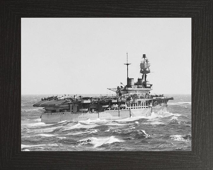HMS Eagle (94) Royal Navy Eagle Class Aircraft Carrier Underway Photo Print Wall Art Decor Posters, Prints, & Visual Artwork Hampshire Prints 10 x 8 Black Frame No