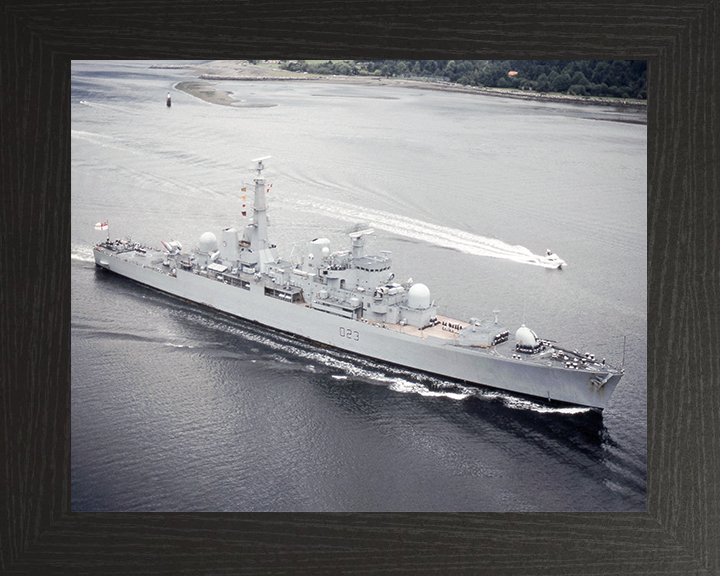HMS Bristol (D23) Royal Navy Type 82 Destroyer Entering Harbour Photo Print Wall Art Decor Posters, Prints, & Visual Artwork Hampshire Prints 10 x 8 Black Frame No